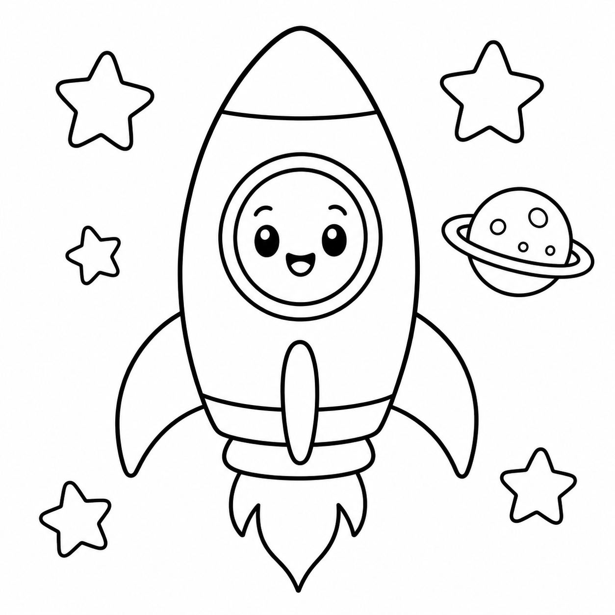 Rocket Adventure Coloring Page coloring page