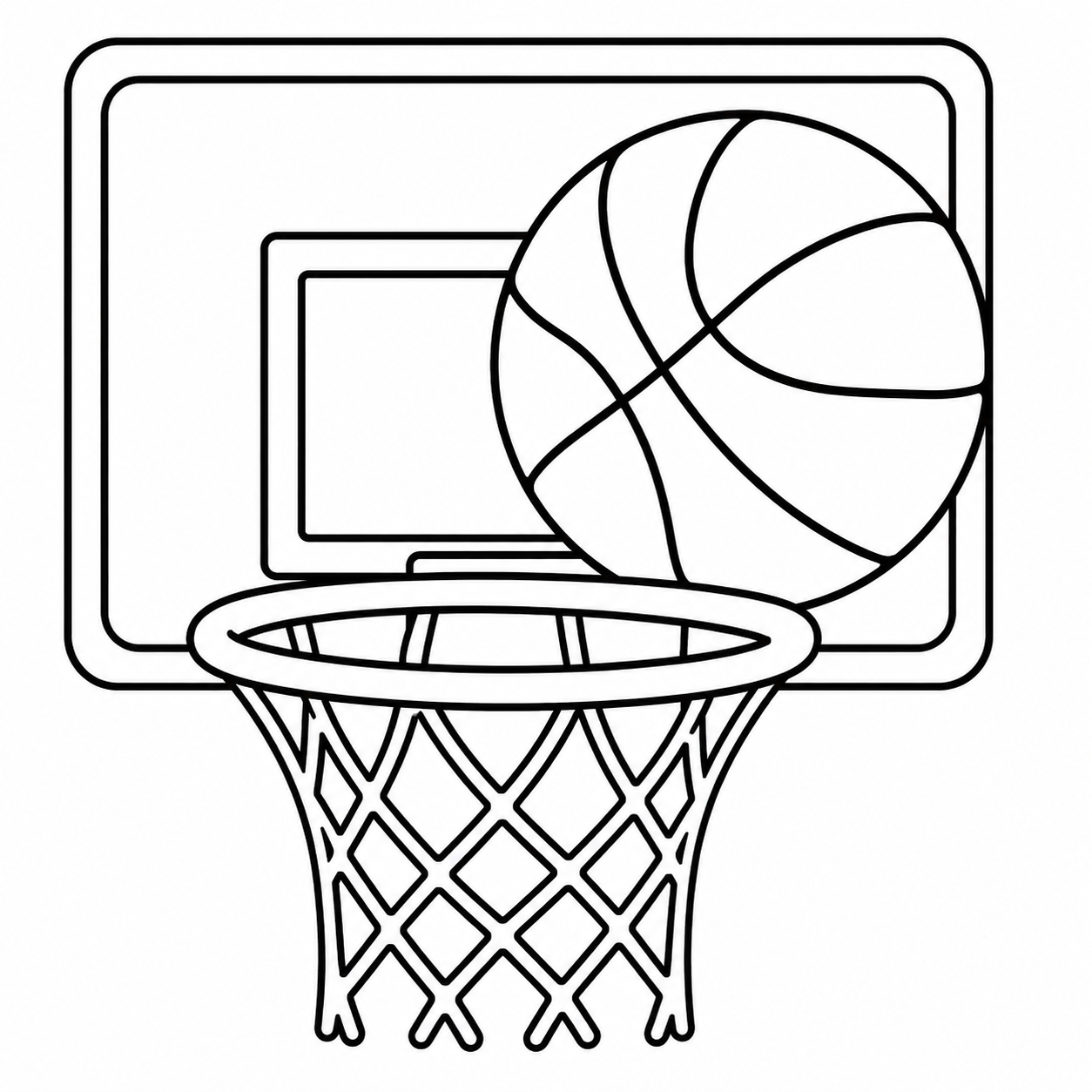 Basketball Hoop Coloring Page coloring page