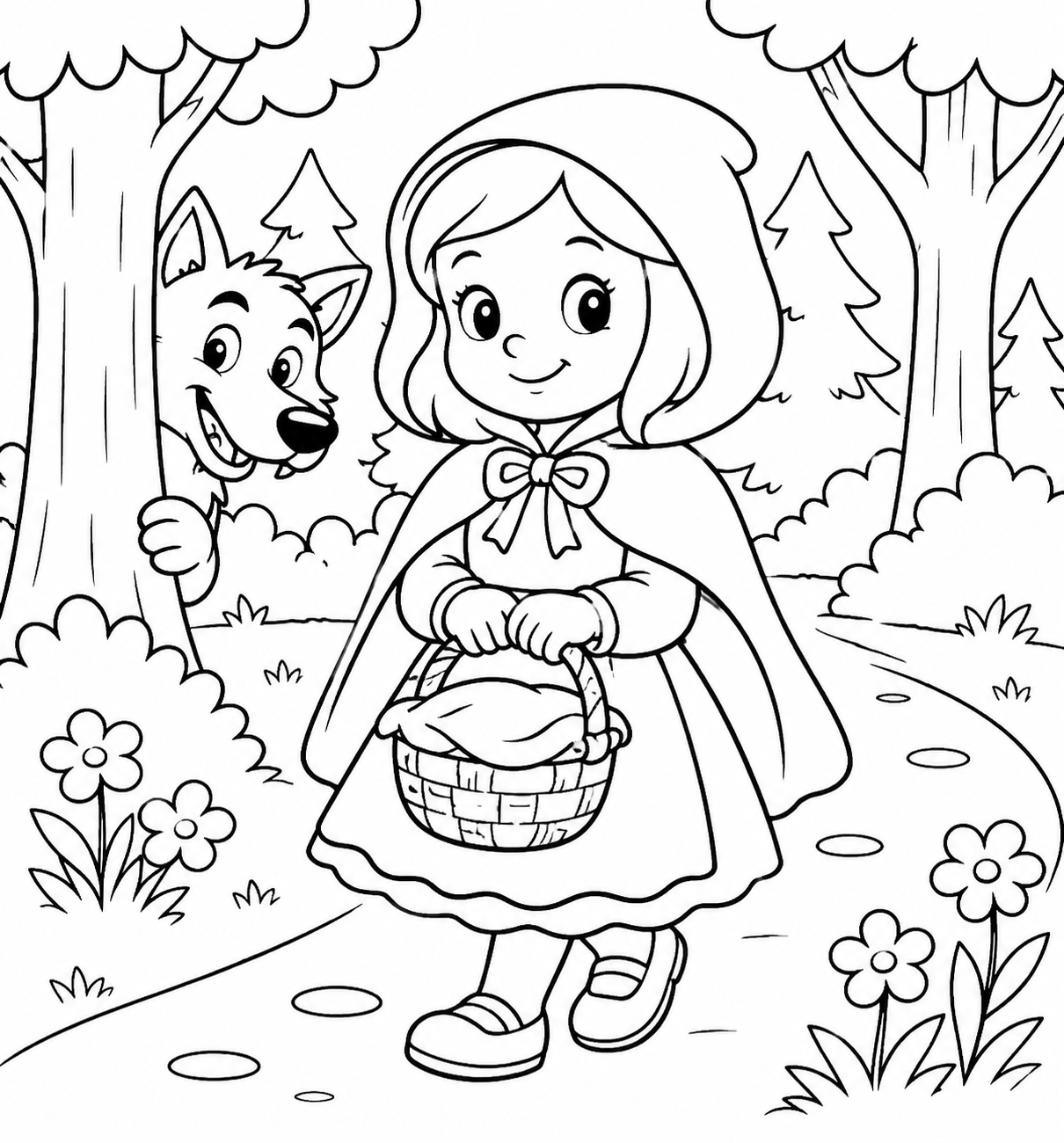 Little Red Riding Hood Coloring Page coloring page