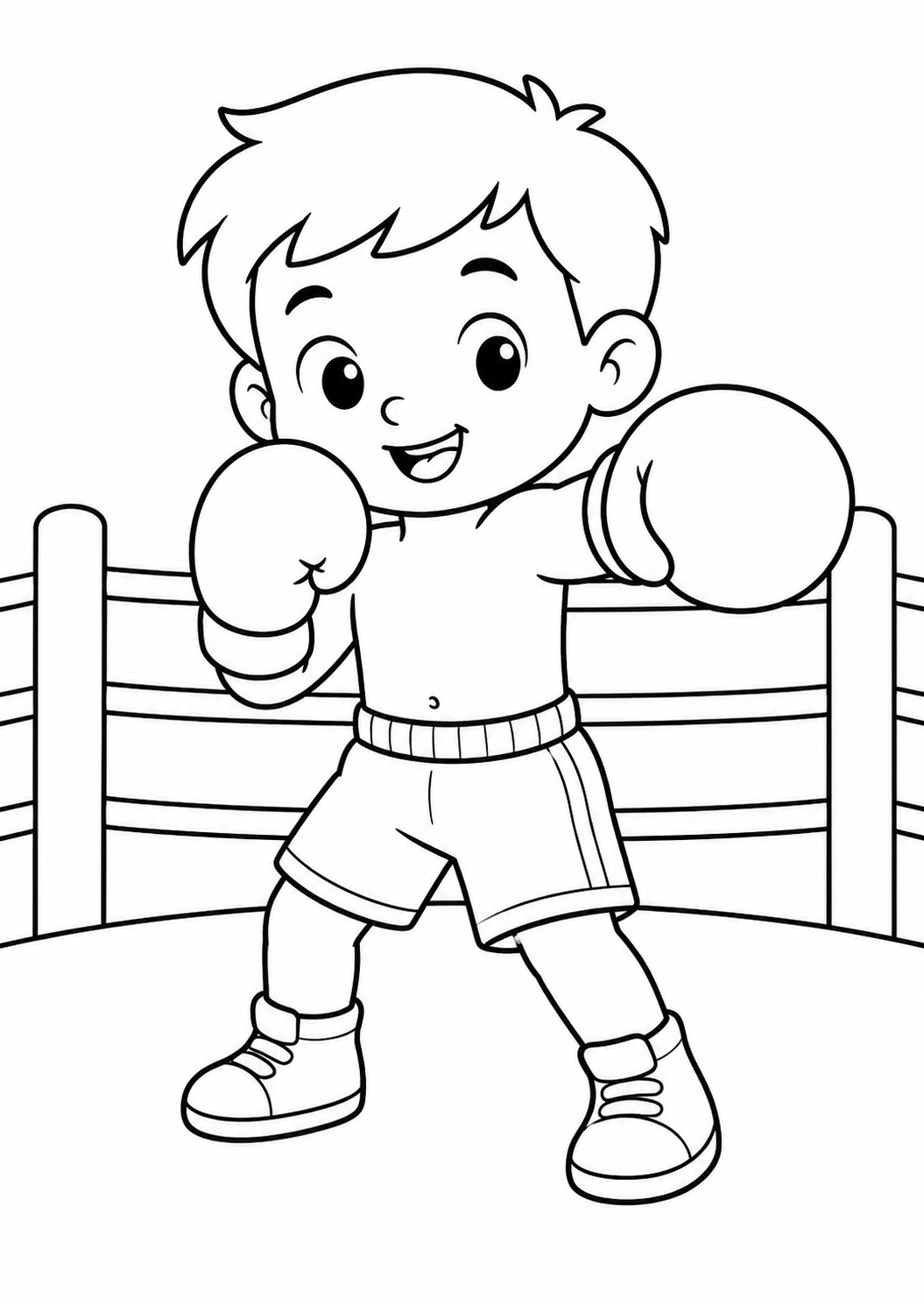 Young Boxer Coloring Page coloring page