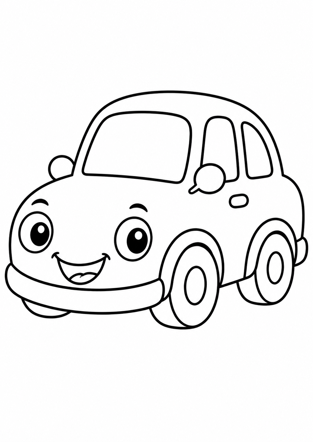 Happy Car Coloring Page coloring page