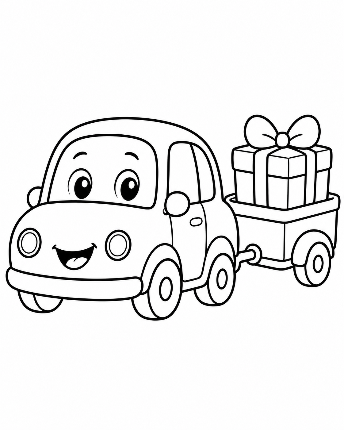 Car with a Trailer Coloring Page coloring page