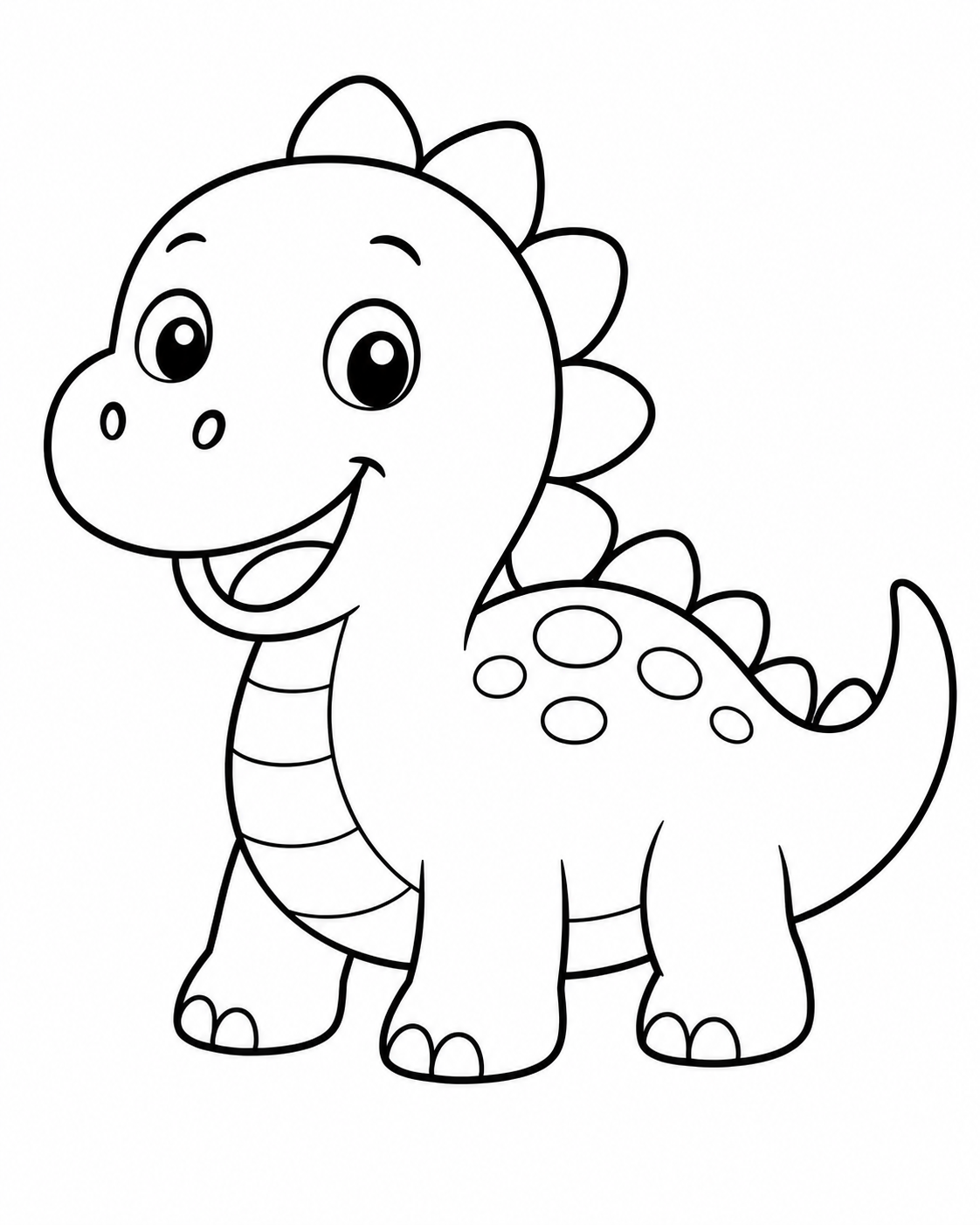 Cute Dinosaur Coloring Page coloring page
